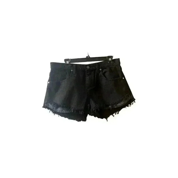 NEw Ramy Brook Christy low rise Shorts Black Denim Distressed Size 29 - Picture 10 of 13